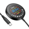 hoco CQ17 15W Ultra Colorful Display Magnetic Wireless Charger(Black)