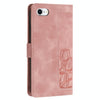 For iPhone SE 2024 Tulips Embossed Leather Phone Case with Lanyard(Pink)