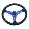 35cm PU Racing Sport Hand Wheel Car Modified Steering Wheel(Blue)
