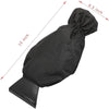 2pcs Winter Warm Car Snow Shoveling Gloves Deicing Snow Scraper(Black)