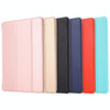 For iPad 10.2 2021 / 2020 / 2019 GEBEI Shockproof Horizontal Flip Leather Case with Three-folding Holder(Gold)