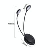 GQ011001 Double-pole 8LED Lamp Bead Music Stand Light(Battery Model+USB)