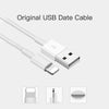 2 in 1 1m USB to 8 Pin Data Cable + 30W QC 3.0 4 USB Interfaces Mobile Phone Tablet PC Universal Quick Charger Travel Charger Set, US Plug(Black)