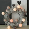 3M 20 Leds Cotton Ball Light String Holiday Wedding Christmas Party Bedroom Fairy Lights Outdoor LED Light Garland Decoration, Power Supply: Battery(Grey)