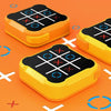 All-In-One Tic Tac Toe Game Machine Portable Desktop Puzzle Children Electronic Toys(Orange Yellow)