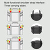 Cwatcun D115 Shoulder Crossbody Waterproof Leather Film DSLR Camera Bag, Color: Black Large