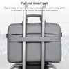 OUMANTU 030 Portable 15 inch Laptop Bag Leather Handbag Business Briefcase(Dark Gray)