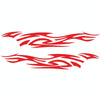 2 PCS/Set D-521 Fire Totem Pattern Car Modified Decorative Sticker(Red)