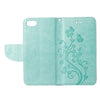 For  iPhone 8 & 7  Pressed Flowers Horizontal Flip Leather Case with Holder & Card Slots & Wallet(Green)