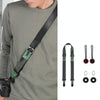 Quick Release Mirrorless Camera Crossbody Strap SLR Camera Decompression Halter Strap(Black+Green)