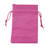 50 PCS Multi size Linen Jute Drawstring Gift Bags Sacks Wedding Birthday Party Favors Drawstring Gift Bags, Size:7x9cm(Rose Red)