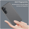 For Samsung Galaxy A35 5G Frosted Translucent TPU Hybrid PC Full Coverage Phone Case(Black)