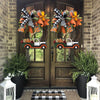 Christmas Ornament Wreath Garland Door Hanger(Orange)