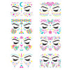 8-Sheets /Set Music Festival Fluorescent Waterproof Sticker Masquerade Glowing Tattoo(FA001-008)