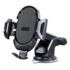 D33 With Air Vent Clip Suction Cup Base Gravity Sensing Car Phone Holder Bracket(Black)