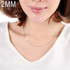 2MM Personality Fashion Silver Plated Snake Bone Chain(Silver length: 20 inch)