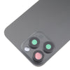 iPhone 15 Pro Max Glass Back Cover Black with Lens Cover