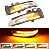 1 Pair For Mercedes-Benz A Class W176 2013-2017 Car Dynamic LED Turn Signal Light Rearview Mirror Flasher Water Blinker (Transparent)