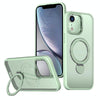 For iPhone XR Wing Series Gen2 MagSafe Metal Ring Holder Phone Case(Avocado Green)