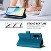 For Samsung Galaxy A36 5G Magnetic Closure Nine Card Slots Zipper Leather Case with Hand Strap(Turquoise)