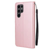 For Samsung Galaxy S25 Ultra 5G 3-Card Slots Multifunctional Leather Phone Case(Rose Gold)