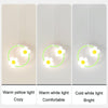Children Room Bedside Warm Sunflower Chandelier, Color: Round Pink White Light