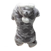 Grey Dog Flannel Hoodie, Size L | Warm Coral Fleece Pet Costume