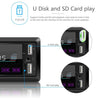 A2818 Car Bluetooth Speakerphone Car MP3 Player Function Touch Double U Disk Colorful Lights Radio, Specification: Standard+8G Memory Card