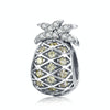 S925 Sterling Silver Summer Pineapple Beads DIY Bracelet Necklace Accessories, Style:Bead