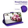 For Realme 13+ Global Butterfly Rose Embossed Leather Phone Case(Purple)