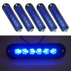 5 PCS MK-093 Car / Truck 6LEDs Side Marker Indicator Lights Bulb Lamp (Blue Light)
