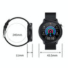 LOANIY E80 1.3 Inch Heart Rate Detection Smart Watch, Color: Black Leather