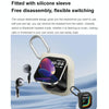 D8 Pro 2.01 inch 2 in 1 Bluetooth Earphone Steel Strap Smart Watch, Support NFC with Cover(Black)