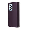 For Samsung Galaxy A23 5G Nine-card Slots Zipper Wallet Bag Leather Phone Case(Dark Purple)