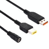 5.5x2.1mm Female to Lenovo YOGA 3 & Big Square (First Generation) Male Interfaces Power Adapter Cable for Lenovo Laptop Notebook, Length: about 30cm