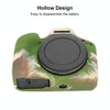 For Canon EOS R100 Litchi Texture Soft Silicone Protective Case(Camouflage)