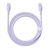 Baseus Pudding Series 100W Type-C to Type-C Fast Charging Data Cable, Length:1.2m(Purple)