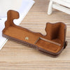 For FUJIFILM X-T5 Glossy PU Leather Camera Half Case Base(Coffee)
