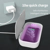 RQW-168 10W Wireless Charging Sterilization Box Smartphone Sterilizer UV Light Disinfection Cleaning Box(White)