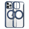 For iPhone 12 Pro High Transparency 360 Degree Rotating Holder MagSafe Phone Case(Dark Blue)