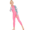 DIVE & SAIL M150556K Shell Pattern Children Diving Suit One-piece Swimsuit Snorkeling Surfing Anti-jellyfish Clothing, Size:M(Pink)