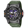 SMAEL 8007 Outdoor Sports Waterproof Dual Display Electronic Quartz Watch(Army Green)