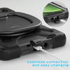 For Samsung Galaxy Tab Active5 X300 Silicone Hybrid PC Tablet Case with Holder & Shoulder Strap(Black)