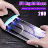 For Galaxy S20 UV Liquid Curved Full Glue Full Screen Tempered Glass Film