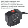 H508 OBD Car Charger Driving Recorder Power Cord 12/24V To 5V With Switch Low Pressure Protection Line, Specification: Micro Straight