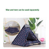 Canvas Pet Tent Bed, Large 60x60x70cm, Navy/Red Star, Cat/Dog