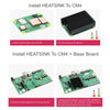 WAVESHARE Aluminum Heatsink for Raspberry Pi CM4, with Antenna Notch (Black)