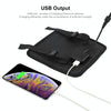 HAWEEL 28W Foldable Umbrella Top Solar Panel Charger with 5V 3A Max Dual USB Ports, Support QC3.0 / FCP / SCP/ AFC / SFCP Protocol(Black)