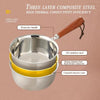 500ml With Rack 316 Stainless Steel Mini Hot Milk Oil Pot Butter Warmer Skillet Egg Frying Pan