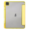Clear Acrylic Leather Tablet Case For iPad Air 13 2024 / Pro 12.9 2022/ 2021 / 2020 / 2018(Yellow)